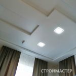 Двухуровневый натяжной потолок с подсветкой