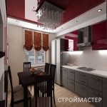 Натяжные потолки на кухне